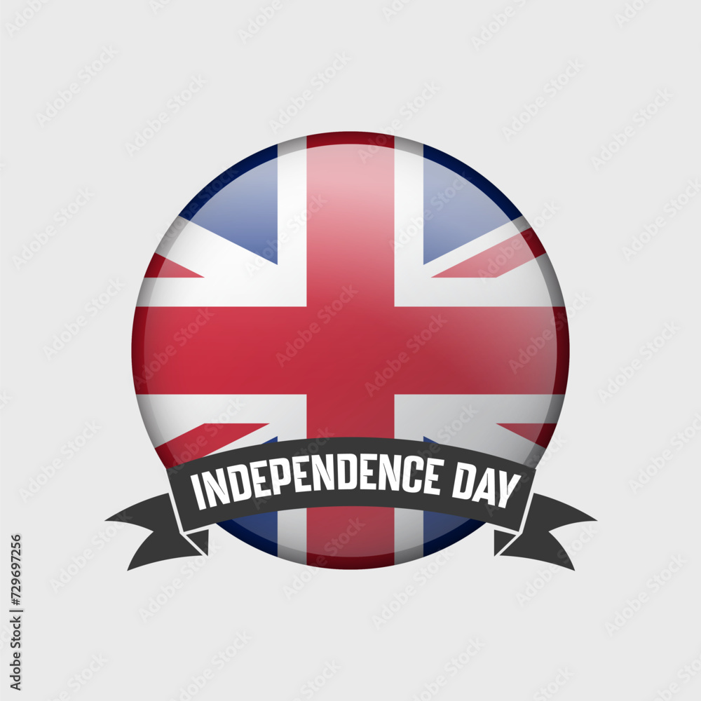 Obraz premium United Kingdom Round Independence Day Badge
