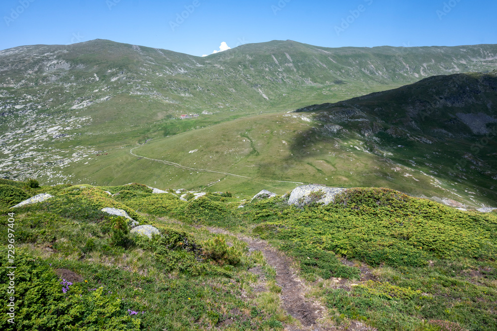 Naklejka premium Landscape of Rila Mountain near Kalin peak, Bulgaria