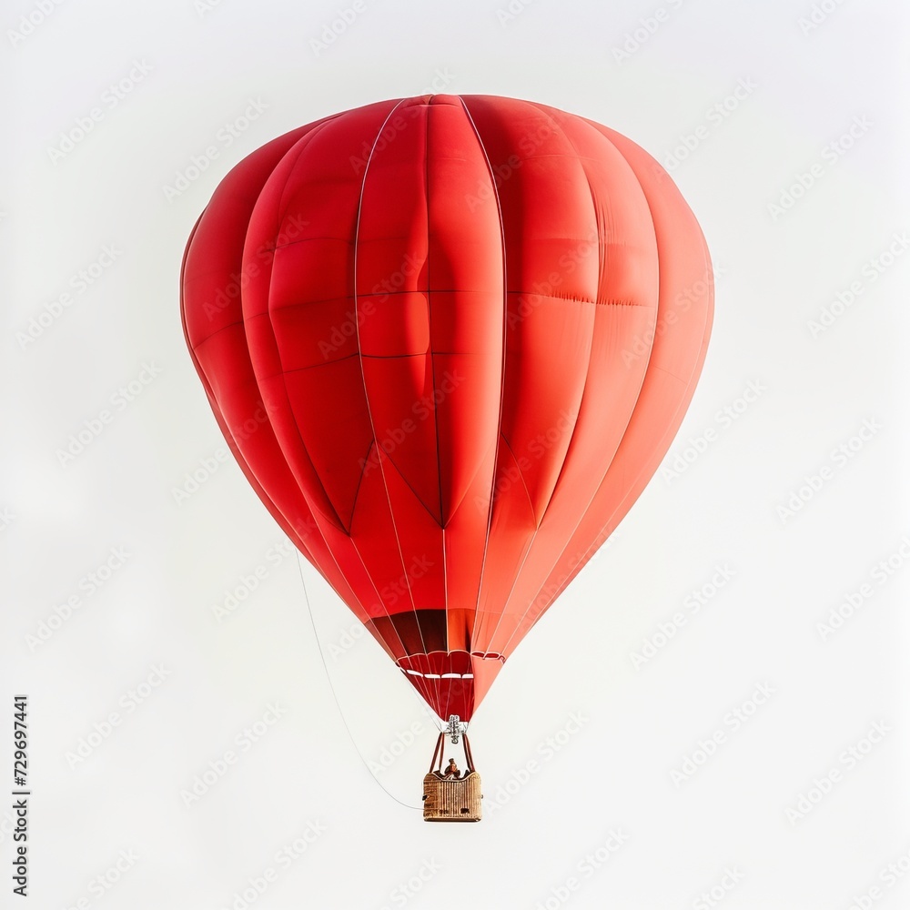 Obraz premium Hot air balloon flying in the blue sky. 3d illustration.