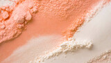 closeup image of coral pink and ivory powder texture , 16:9 widescreen background / wallpaper,