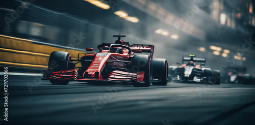 f1 race car speeding photo