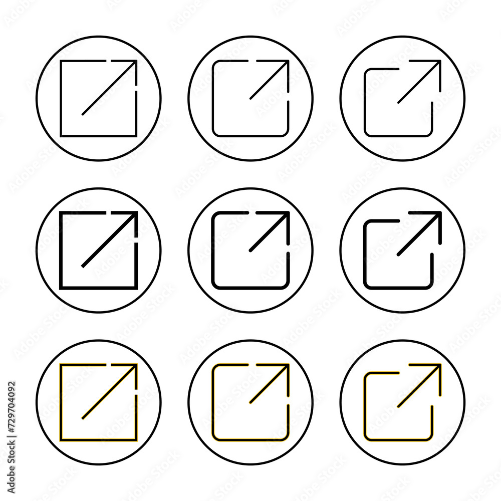 External link icon set for web and mobile app. link sign and symbol. hyperlink symbol External link icon set for web and mobile app. link sign and symbol. hyperlink symbol