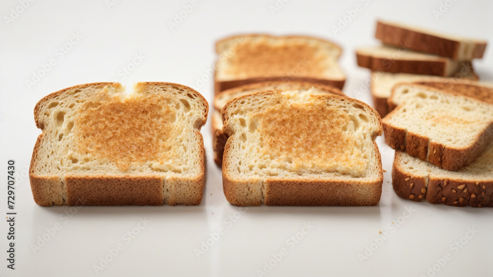 slices of bread on a plate