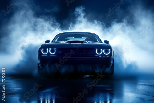 Sports Car coming out of smoke © Noize