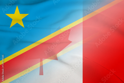 Democratic Republic of the Congo and Canada government flag international relations CMR COG