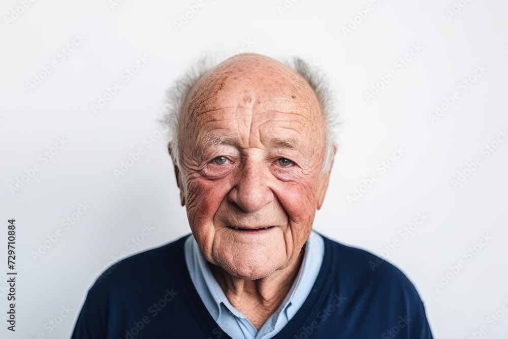 Portrait of a senior man with wrinkles on his face, studio shot Portrait of a senior man with wrinkles on his face, studio shot