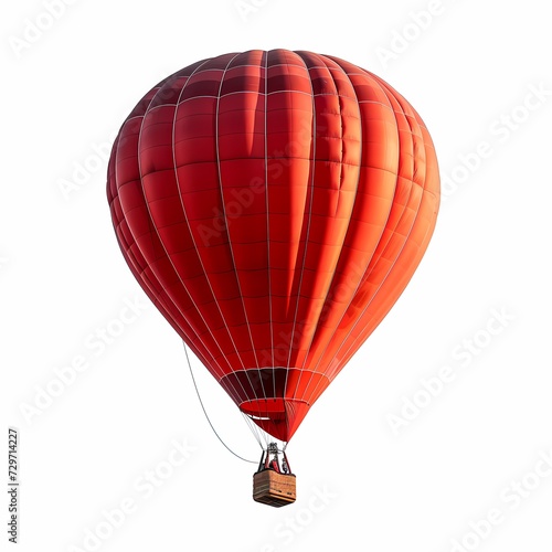 red hot air balloon isolated on white background
