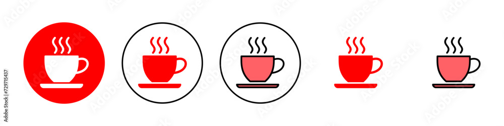 coffee cup icon set illustration. cup a coffee sign and symbol coffee cup icon set illustration. cup a coffee sign and symbol