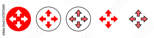 Free Download Fullscreen Icon set illustration. Expand to full screen sign and symbol. Arrows symbol - GFXLoad