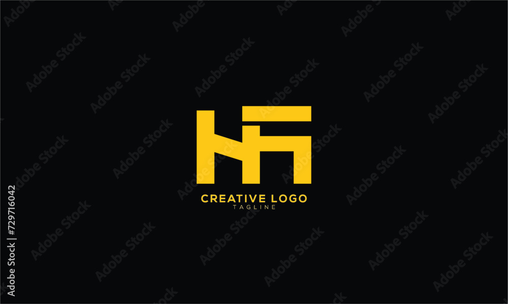 Fototapeta premium HA Abstract initial monogram letter alphabet logo design