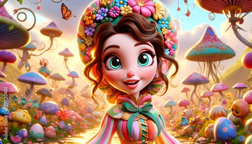 Anabell in a whimsical animated art style, in a 16_9 ratio.