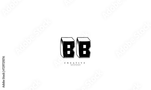  Alphabet letters Initials Monogram logo BB B