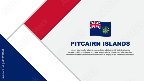 Pitcairn Islands Flag Abstract Background Design Template. Pitcairn Islands Independence Day Banner Cartoon Vector Illustration. Pitcairn Islands Illustration