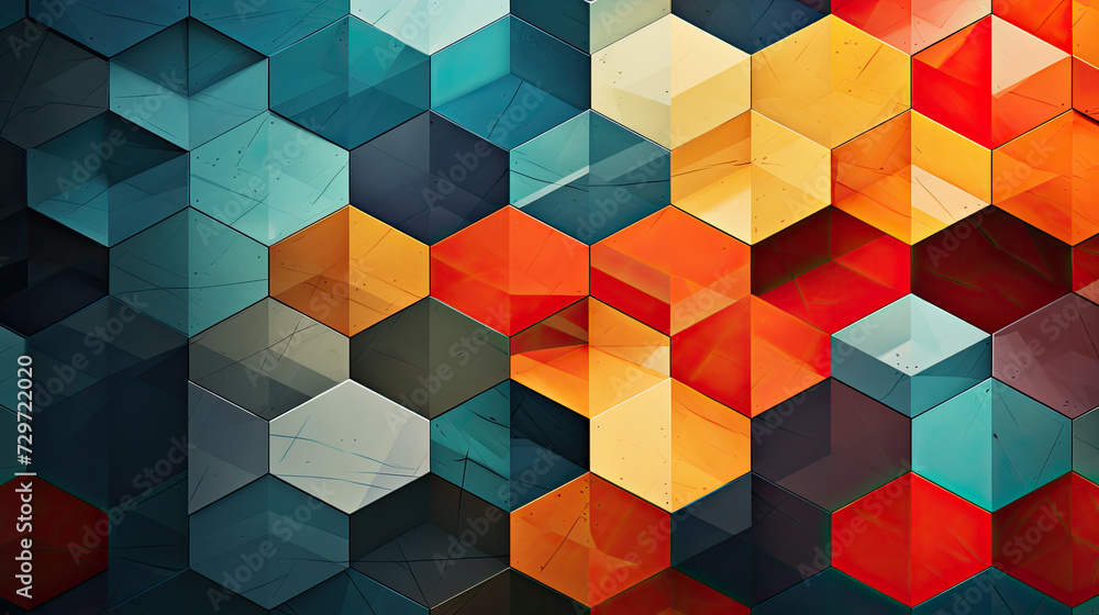 illustration of colorful geometric shapes illustration of colorful geometric shapes