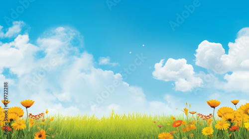 Spring background / banner / frame / card © MDQDigital