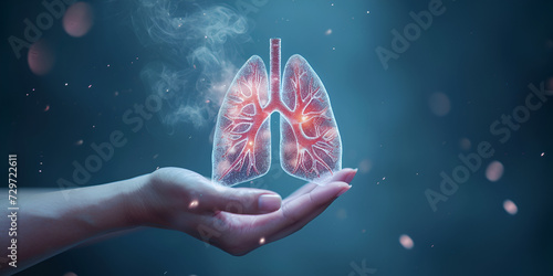 Endoscopy, 3d human lung illustration with smoked iron, metal, gold, and wood elements | Ethereal Anatomy: Sculpting the Lung in 3D photo