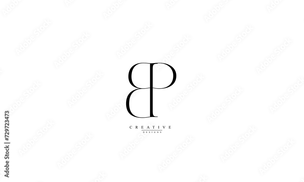 Alphabet letters Initials Monogram logo BP PB B P Alphabet letters Initials Monogram logo BP PB B P