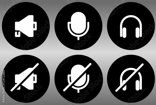 audio icon set, disable audio icon button