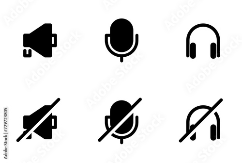 audio icon set, disable audio icon button