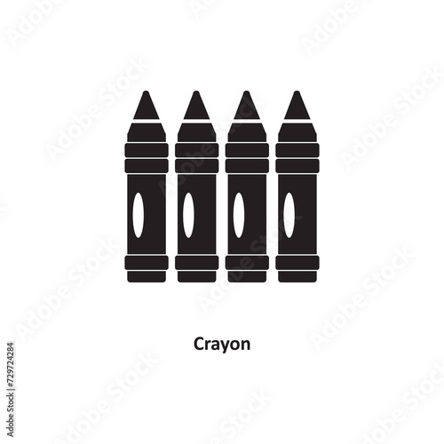  Crayon icon. simple flat Crayon icon on white background..eps