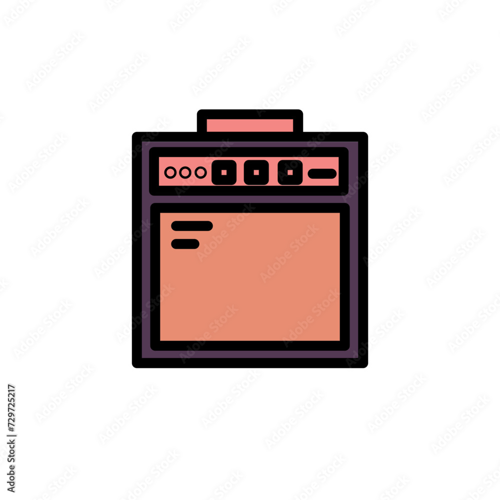 Amp Amplifier Play Filled Outline Icon Amp Amplifier Play Filled Outline Icon