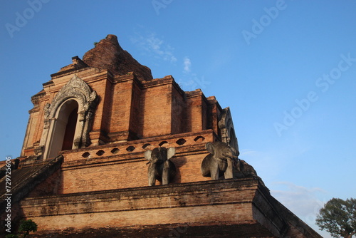 Wat Chedi Luang  temple of the big stupa is a Buddhist temple in the historic center of Chiang Mai  Thailand.
