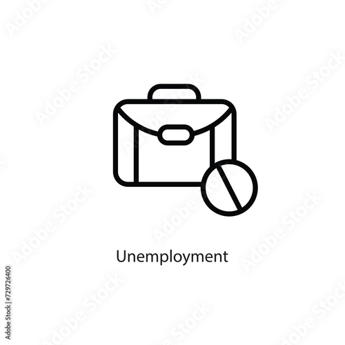  Unemployment icon. simple flat Unemployment icon on white background