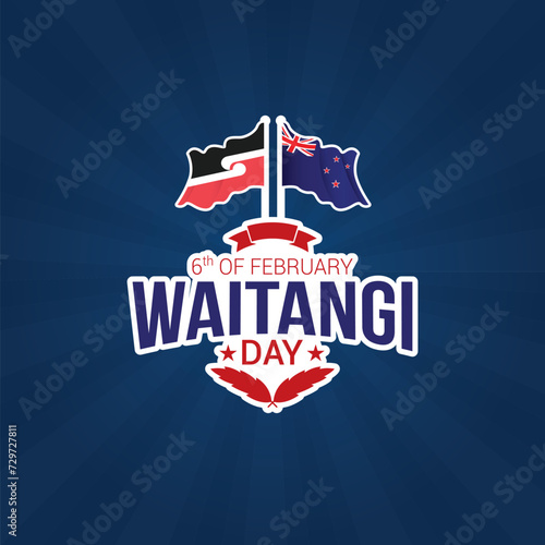 New Zealand Waitangi Day Vector Illustration. Waitangi Day serves as a reminder of the complex history and ongoing challenges of building a truly inclusive and equitable society in New Zealand.