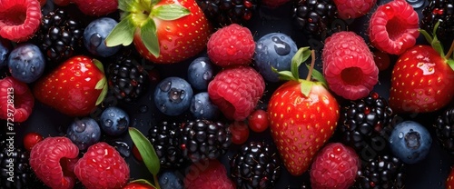 colorful mix of fresh berries