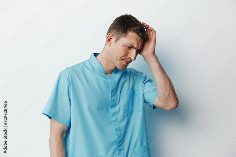 Man headache upset unhappy frustration worry ache depressed stress stressed trouble ill Man headache upset unhappy frustration worry ache depressed stress stressed trouble ill