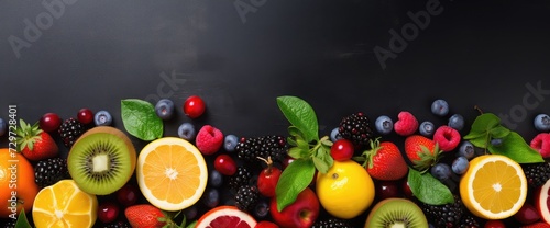 Fresh fruit background. Healthy eating and dieting concep