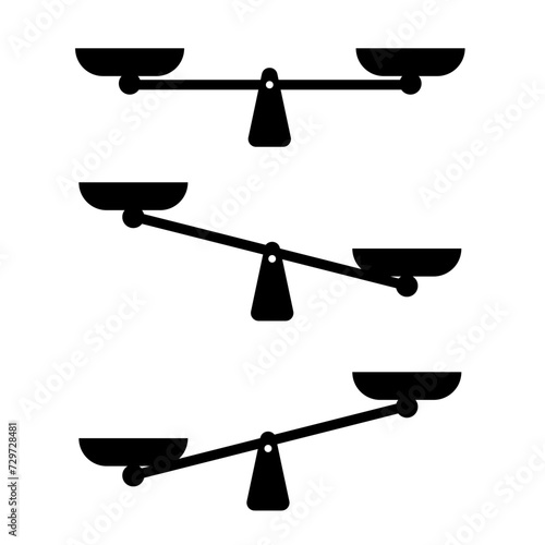 Black scale single symbol. Scales icon. Vector illustration. EPS 10
