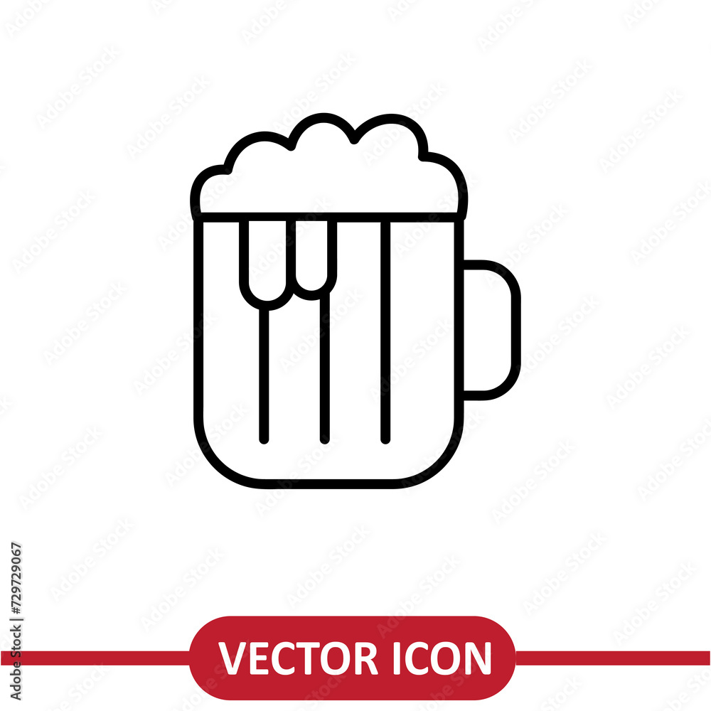 Beer jar icon simple flat trendy style illustration on white background..eps Beer jar icon simple flat trendy style illustration on white background..eps