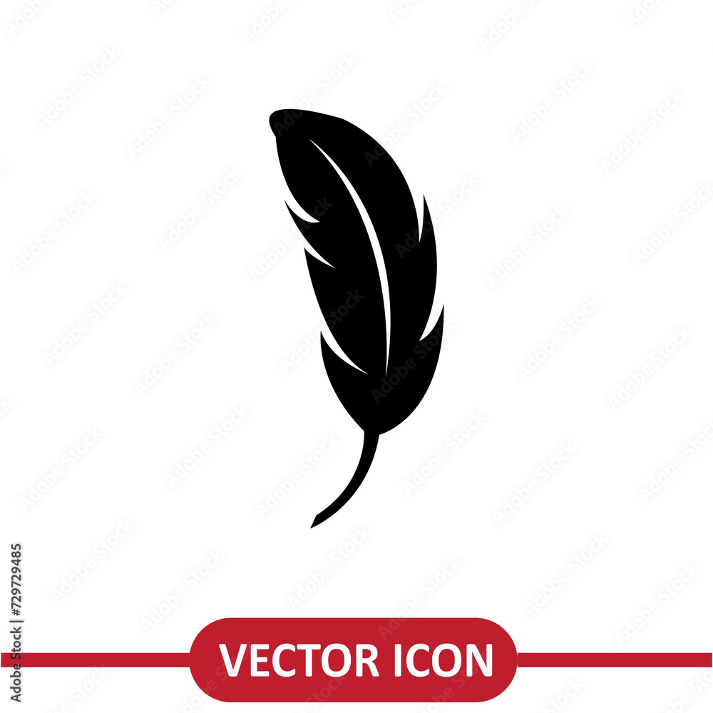 Feather icon vector simple flat trendy style illustration on white background..eps Feather icon vector simple flat trendy style illustration on white background..eps