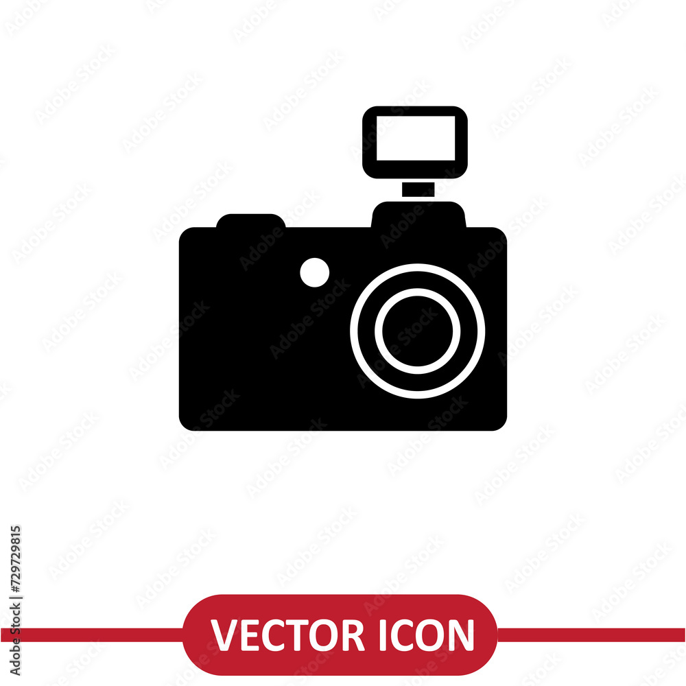 Photo camera icon flat simple illustration on white background..eps Photo camera icon flat simple illustration on white background..eps