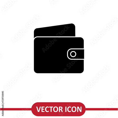 Wallet icon vector. Money sign flat illustration on white background..eps