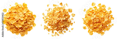 Corn flakes isolated on transparency background PNG photo