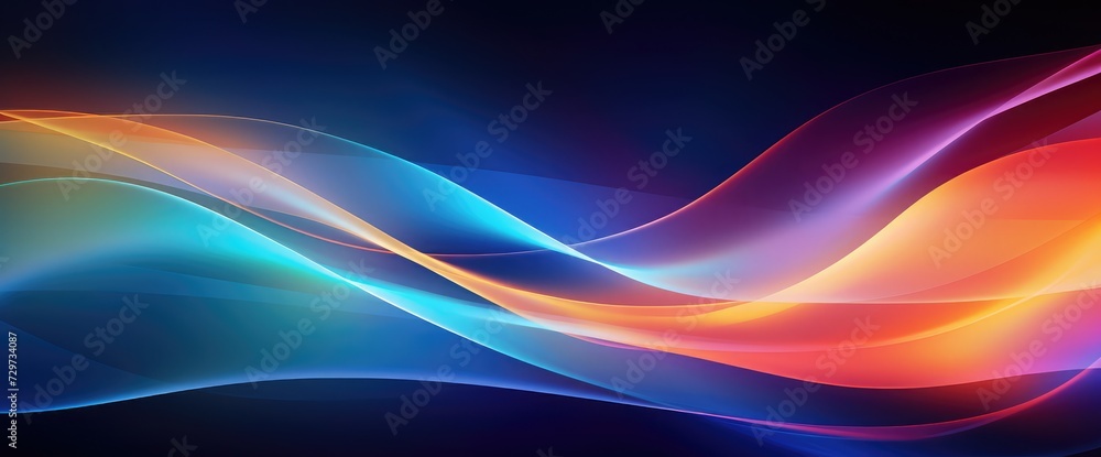 Naklejka premium Abstract color light lines background in vector