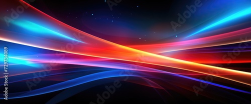 Abstract color light lines background in vector