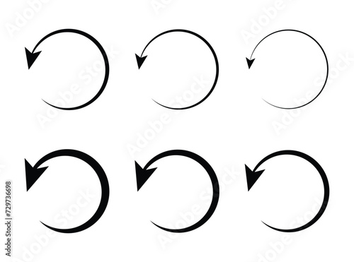 Fotografia Refresh icon or symbol, restart icon circle arrow symbolizes vector
