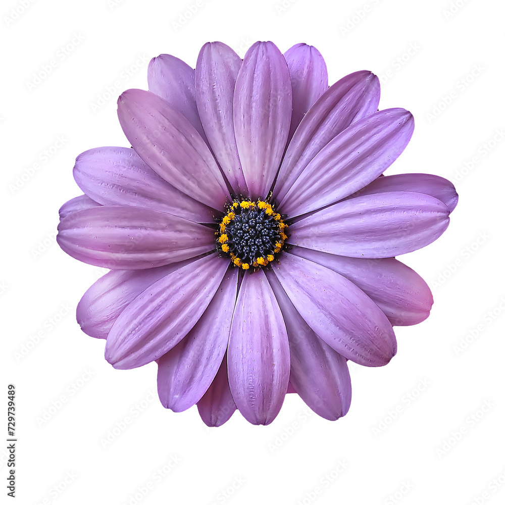 violet daisy flower without background