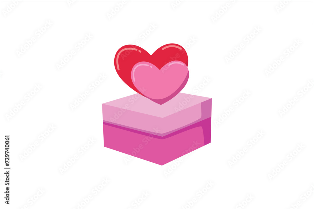 Gift Box Valentine Day Sticker Design