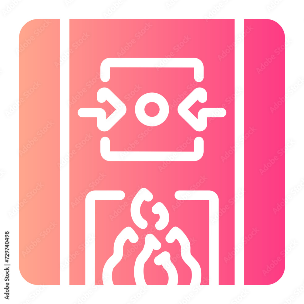 fire alarm Gradient icon fire alarm Gradient icon