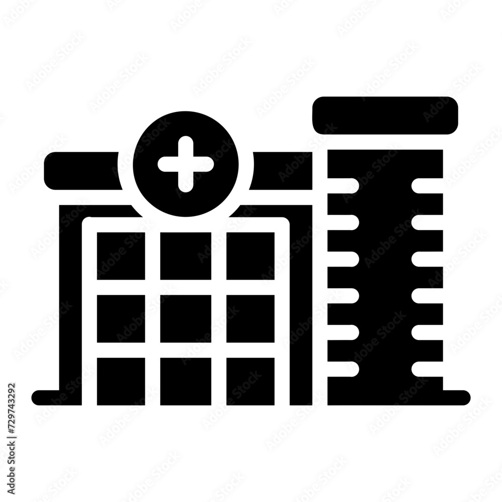 Obraz premium hospital Solid icon