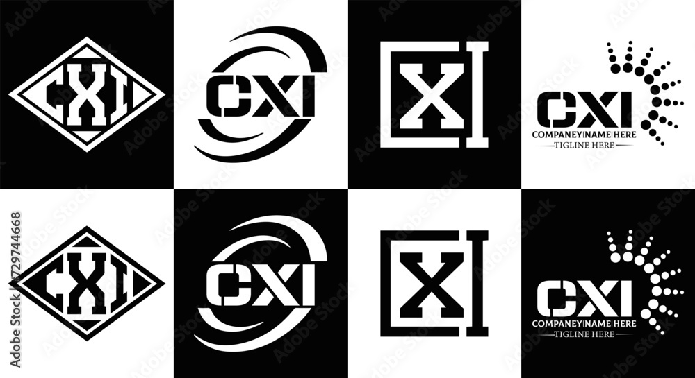 CXI logo. CXI set , C X I design. White CXI letter. CXI, C X I letter logo design. Initial letter CXI letter logo set, linked circle uppercase monogram logo. C X I letter logo vector design.
CXI logo. CXI set , C X I design. White CXI letter. CXI, C X I letter logo design. Initial letter CXI letter logo set, linked circle uppercase monogram logo. C X I letter logo vector design.