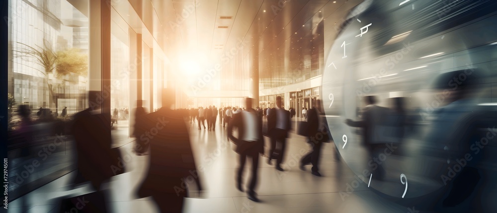 Work at the office. Busy time bussiness blurred background. Rush hour time concept Work at the office. Busy time bussiness blurred background. Rush hour time concept