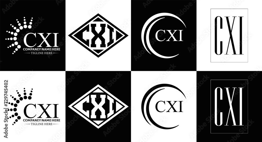 CXI logo. CXI set , C X I design. White CXI letter. CXI, C X I letter logo design. Initial letter CXI letter logo set, linked circle uppercase monogram logo. C X I letter logo vector design.
CXI logo. CXI set , C X I design. White CXI letter. CXI, C X I letter logo design. Initial letter CXI letter logo set, linked circle uppercase monogram logo. C X I letter logo vector design.