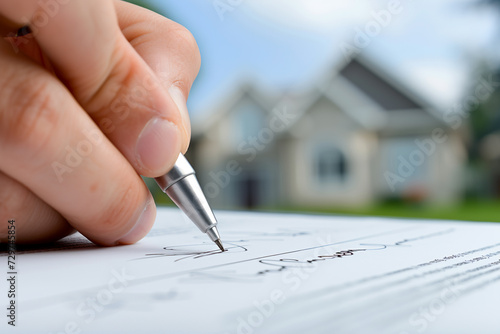 Property Dream Realized: Mortgage Agreement Signing with Dream Home in View