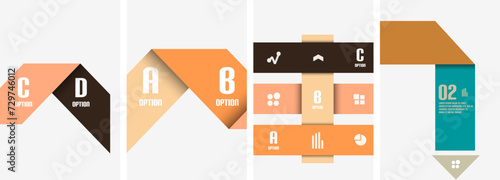 Set of infographic lines poster backgrounds. Vector illustration For Wallpaper, Banner, Background, Card, Book Illustration, landing page