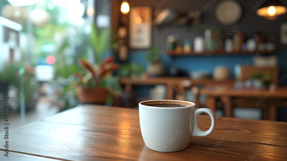 A cup of coffe on the table A cup of coffe on the table